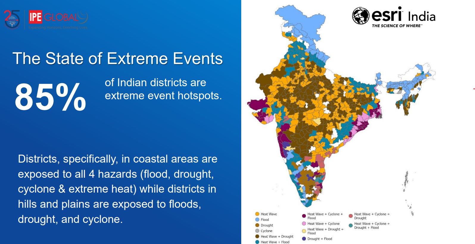 जलवायु परिवर्तन से विनाशकारी स्थिति पैदा हो रही, भारत के 85 प्रतिशत से अधिक जिले चक्रवात, बाढ़, सूखा और लू की आशंका से ग्रस्तः आईपीई ग्लोबल व एसरी इंडिया अध्ययन