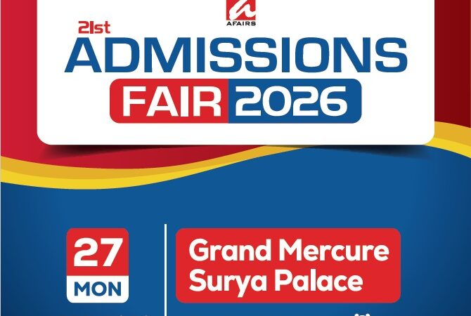 एडमिशन्स  फेयर – 2026 अब वडोदरा में : 27 अप्रैल, 2026 को आयोजित होगा एडमिशन्स फेयर