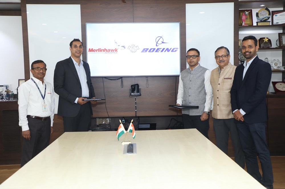 भारत के डिफेंस सस्टेनमेंट इकोसिस्टम को आगे बढ़ाने के लिए मर्लिनहॉक एयरोस्पेस ने बोइंग डिफेंस इंडिया के साथ की साझेदारी